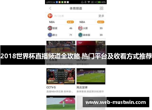 2018世界杯直播频道全攻略 热门平台及收看方式推荐